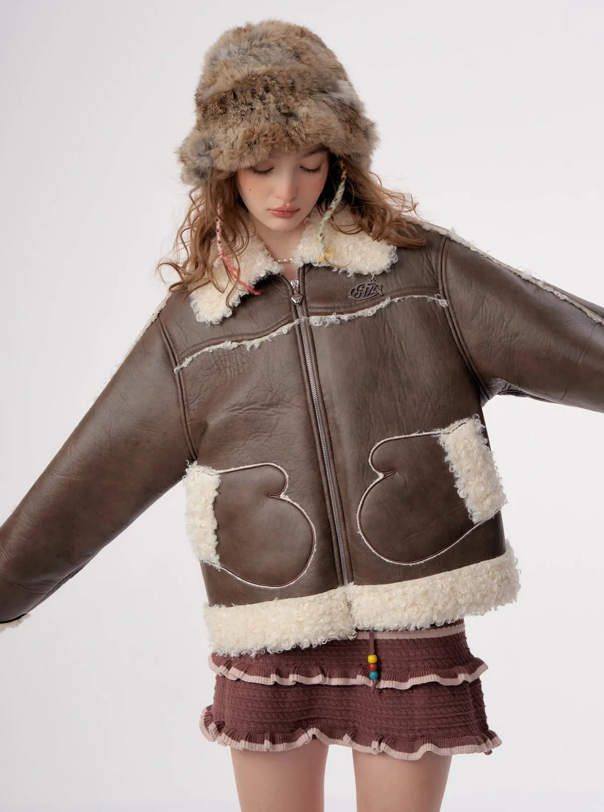 American Thick Lamb Fur Coat