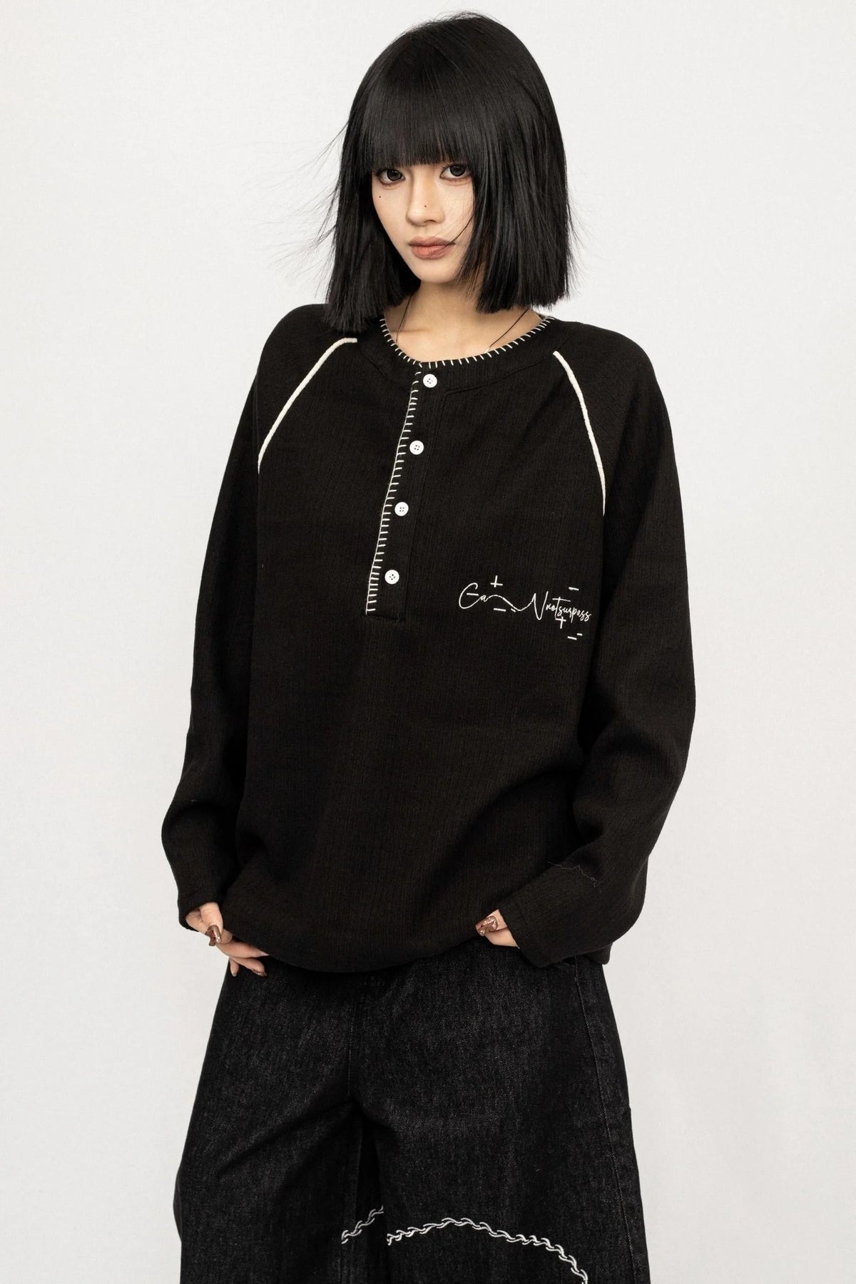 American Vintage Black Long Sleeve Top