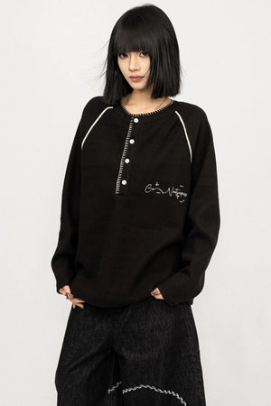 American Vintage Black Long Sleeve Top