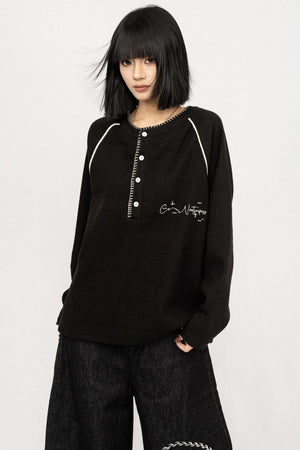 American Vintage Black Long Sleeve Top