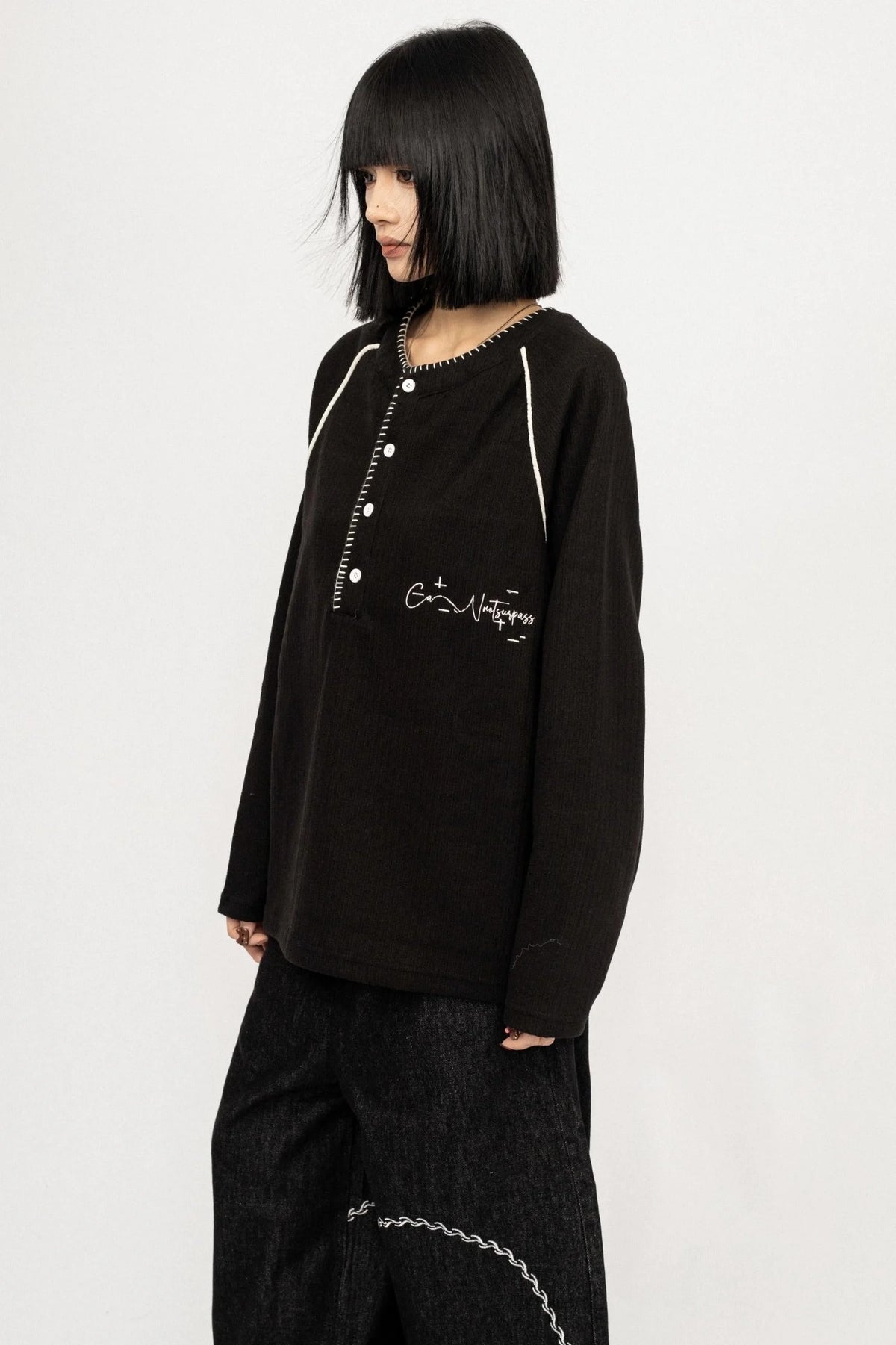 American Vintage Black Long Sleeve Top