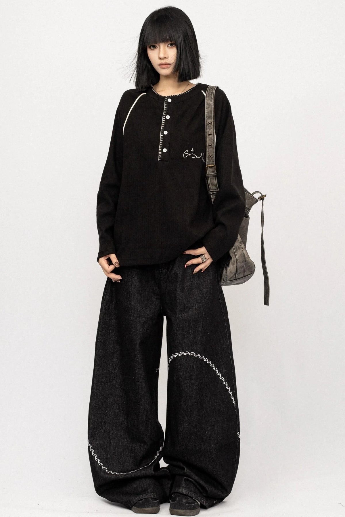 American Vintage Black Long Sleeve Top