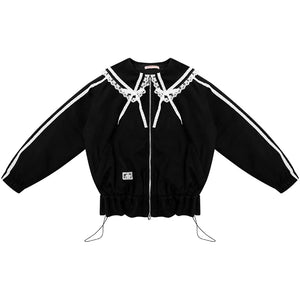 American Vintage Lace Splicing Cotton Jacket