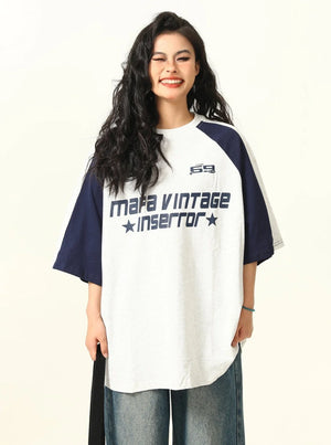 American Vintage Monogram Print Top