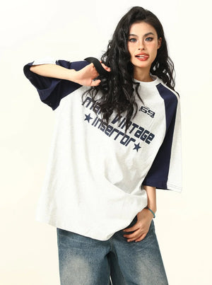 American Vintage Monogram Print Top