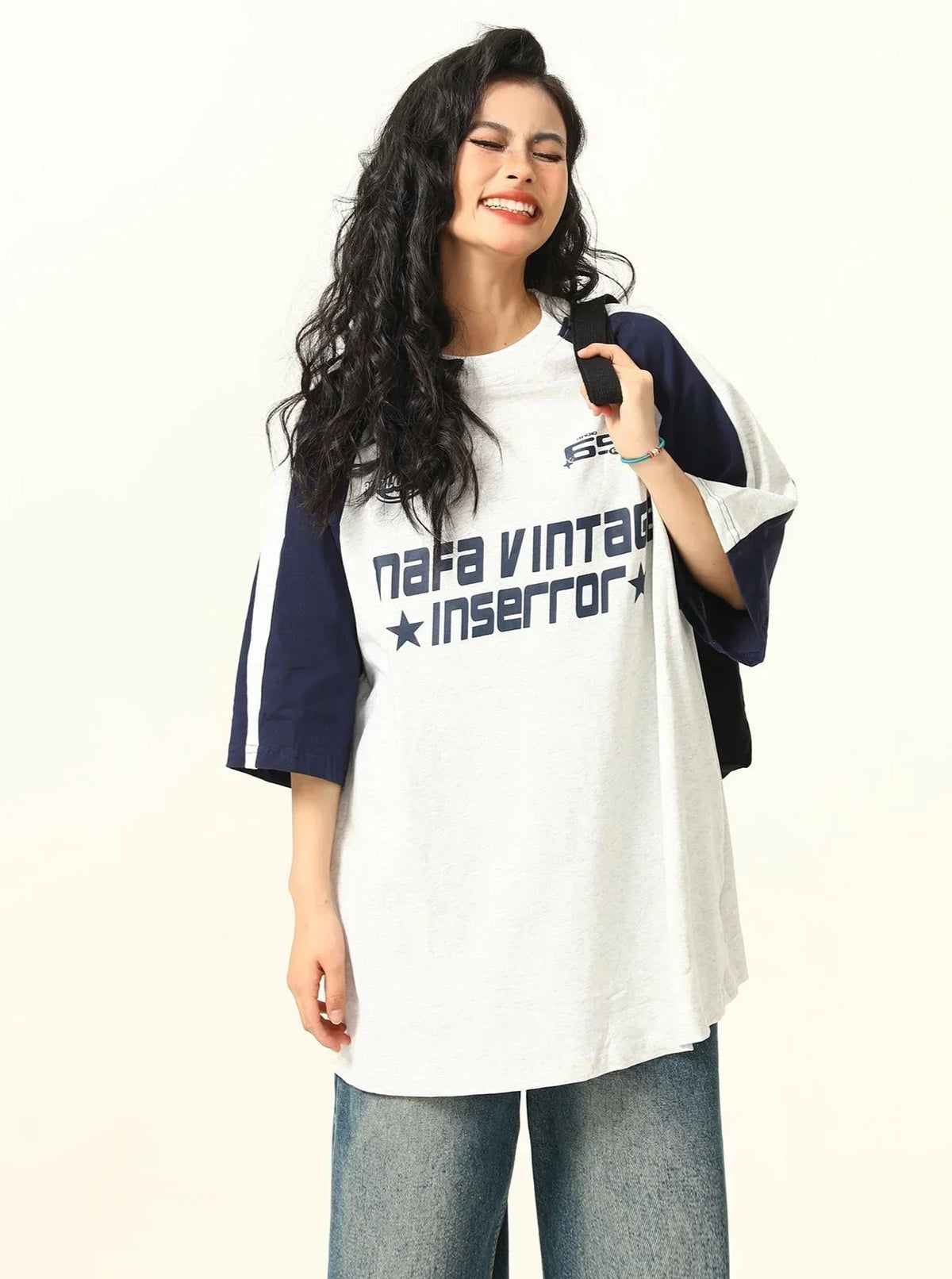 American Vintage Monogram Print Top
