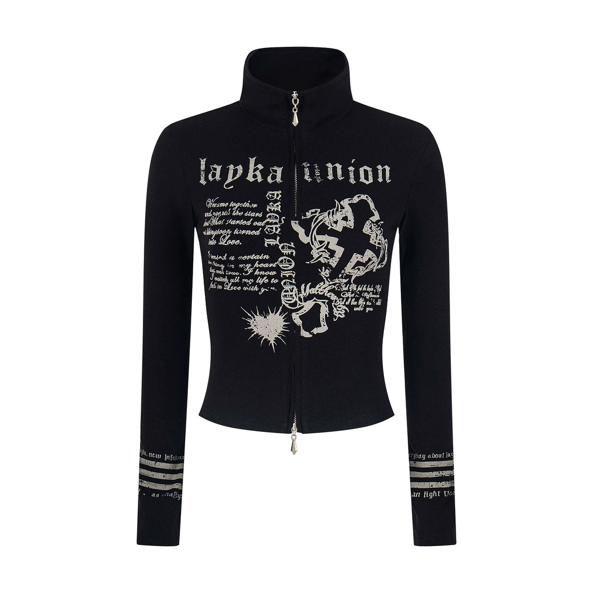 American Vintage Spice Monogram Black Long Sleeve Top