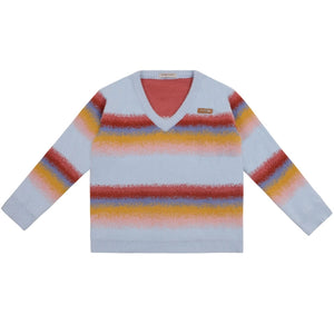 American vintage warm soft V-neck top