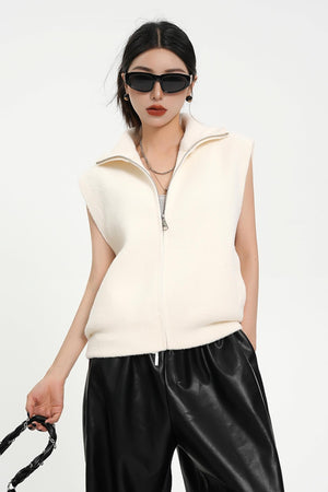 American Zip Stand Collar Vest