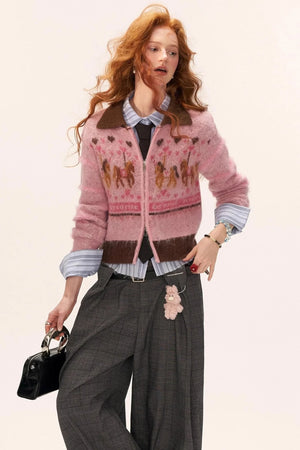 Amusement Park Pony Zipper Cardigan