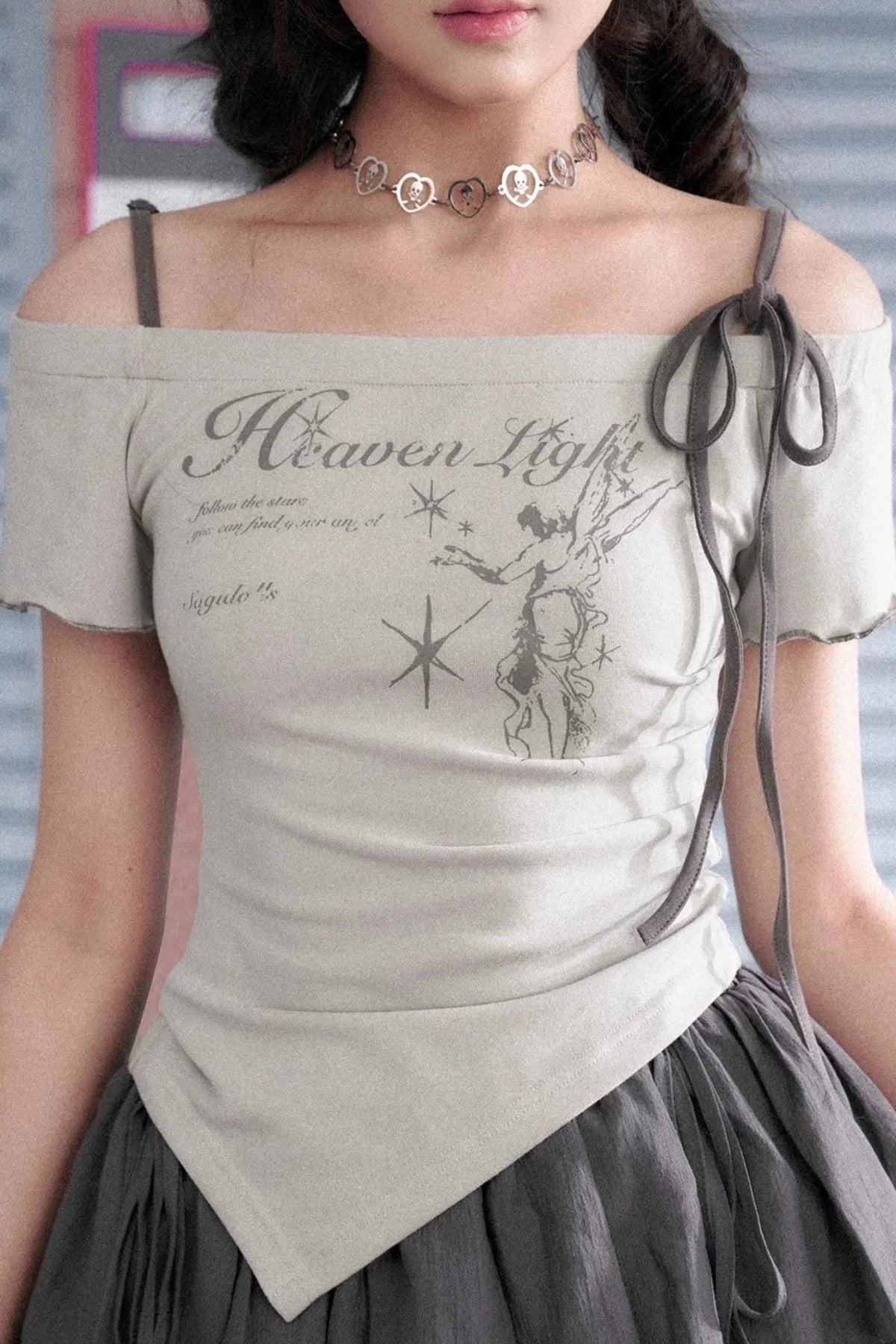 Angel Asymmetrical Summer Top