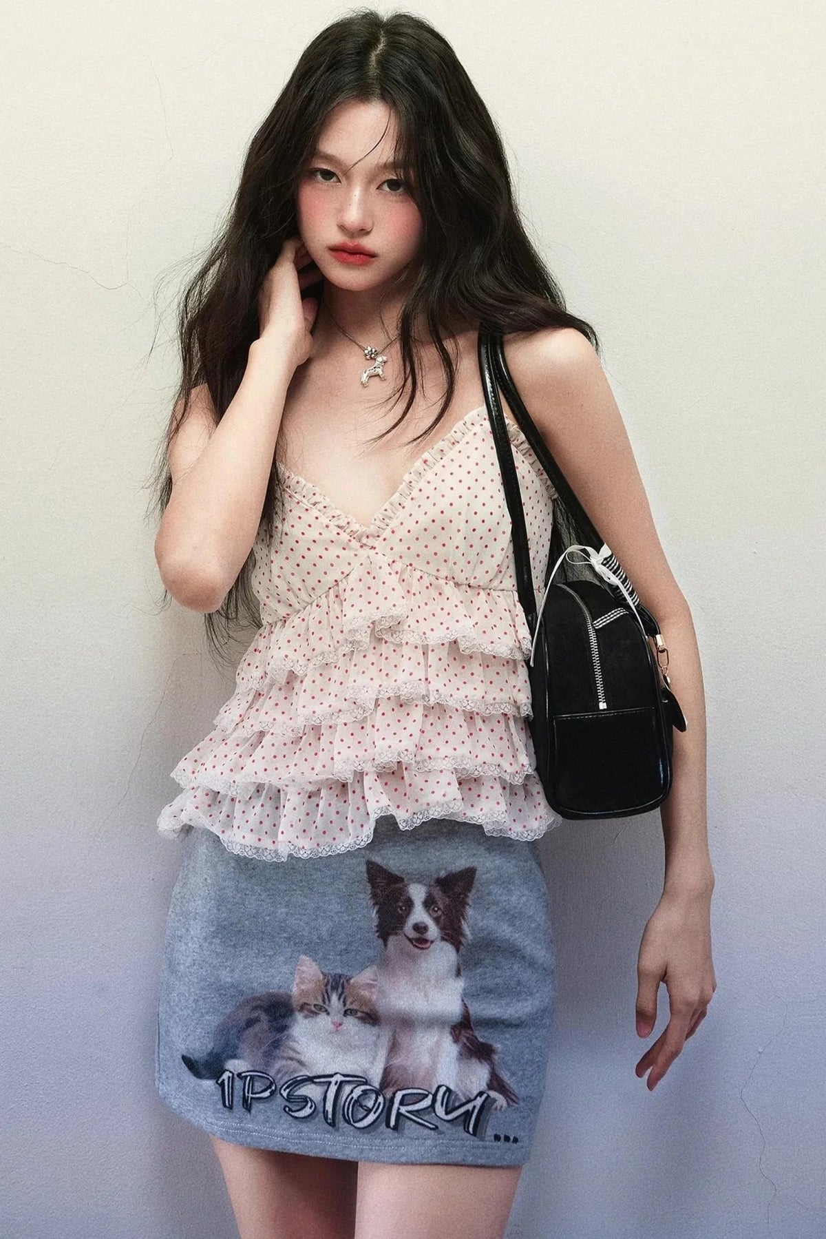 Animal Print Chiffon Top Set-Up