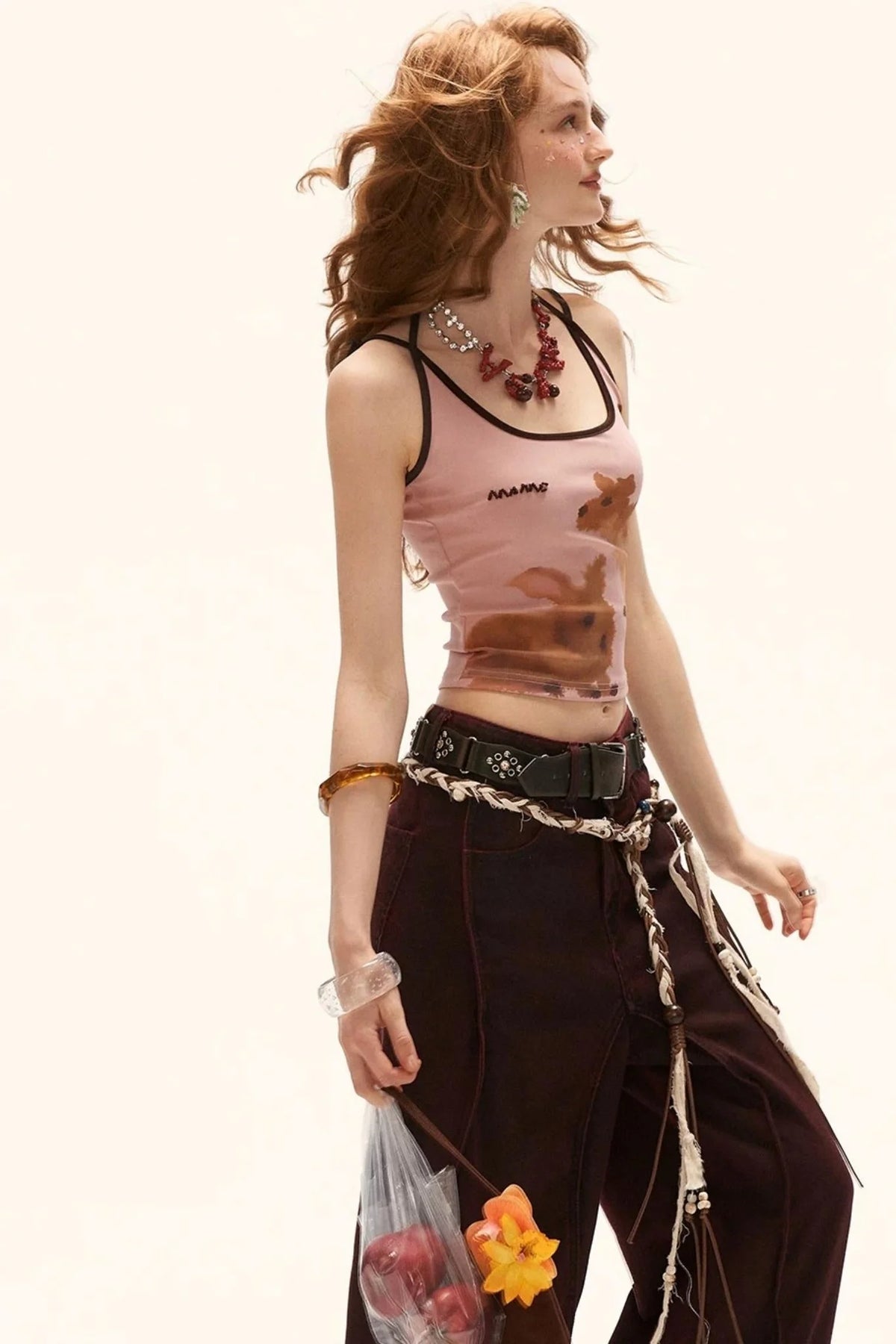 Animal Print Pink Camisole Top