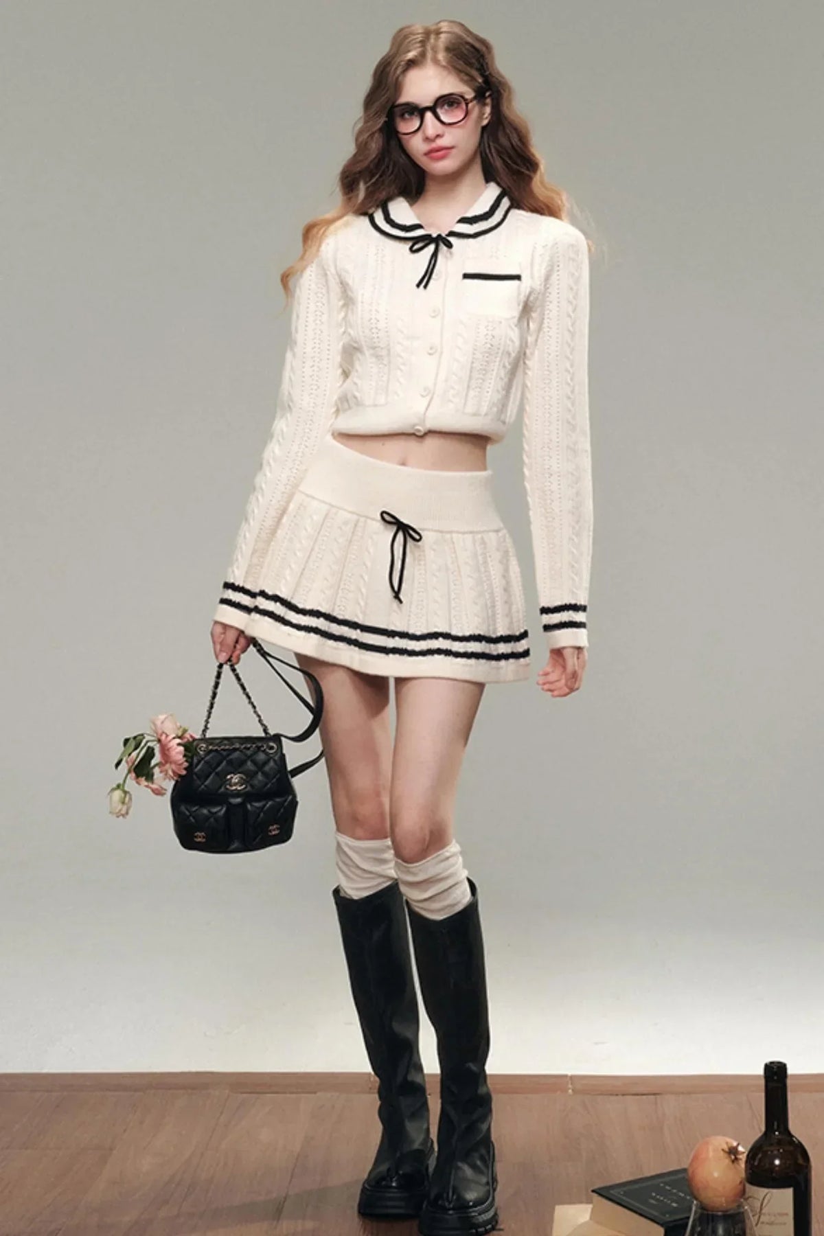 Apricot College Skirt Set-Up