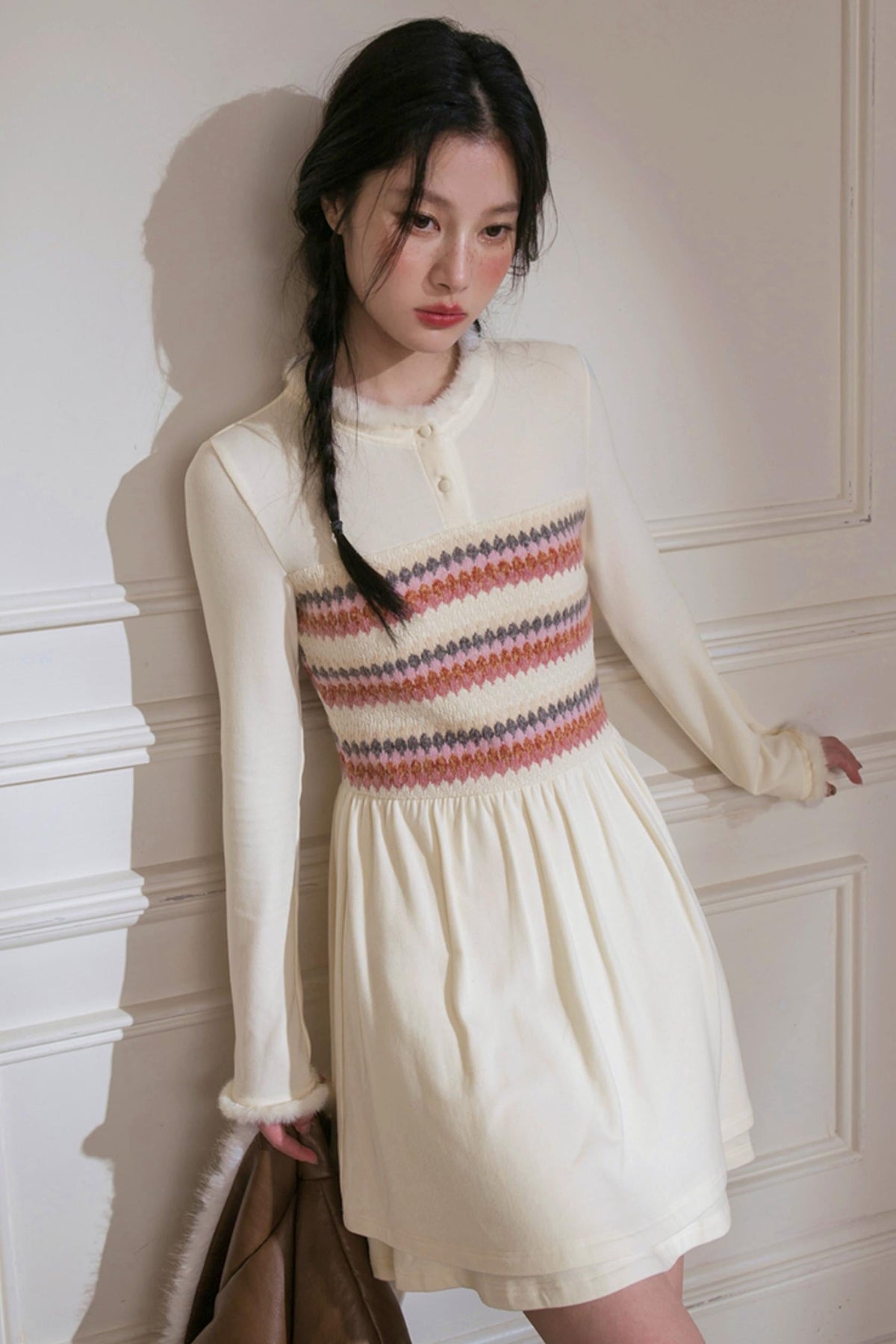 Apricot Knit Dress