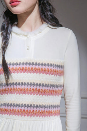 Apricot Knit Dress