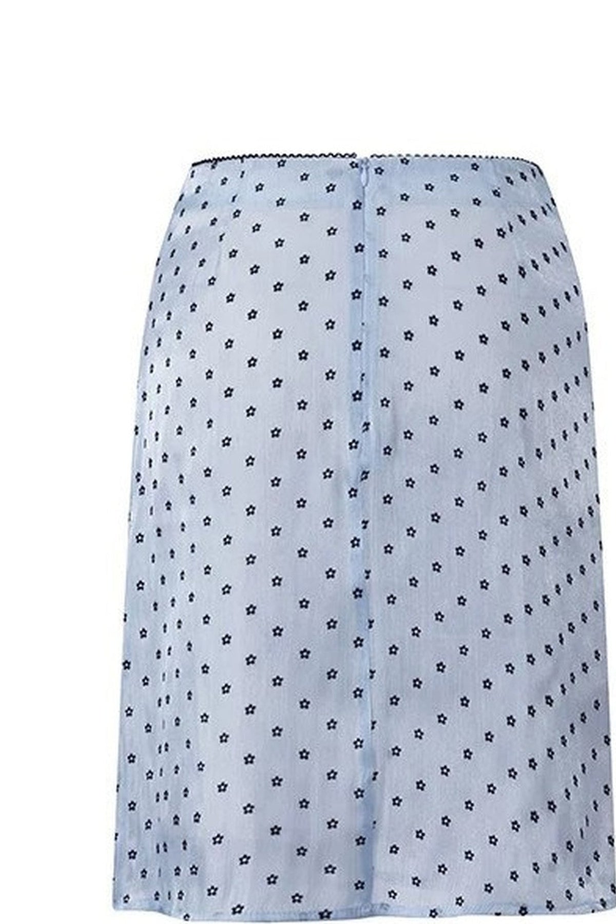 Aqua Blue Polka Dot Floral Top and Skirt Set-Up