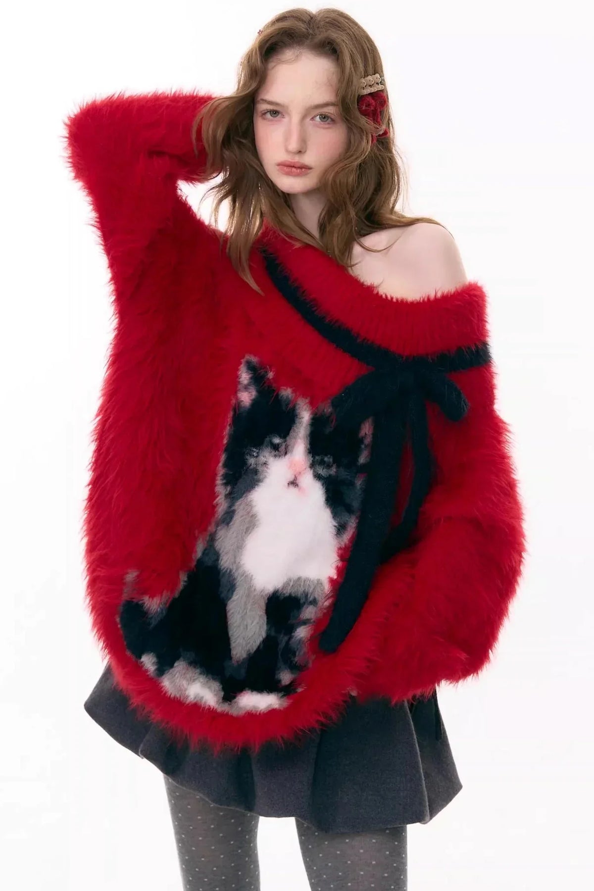 Arrogance Cat Pattern Sweater