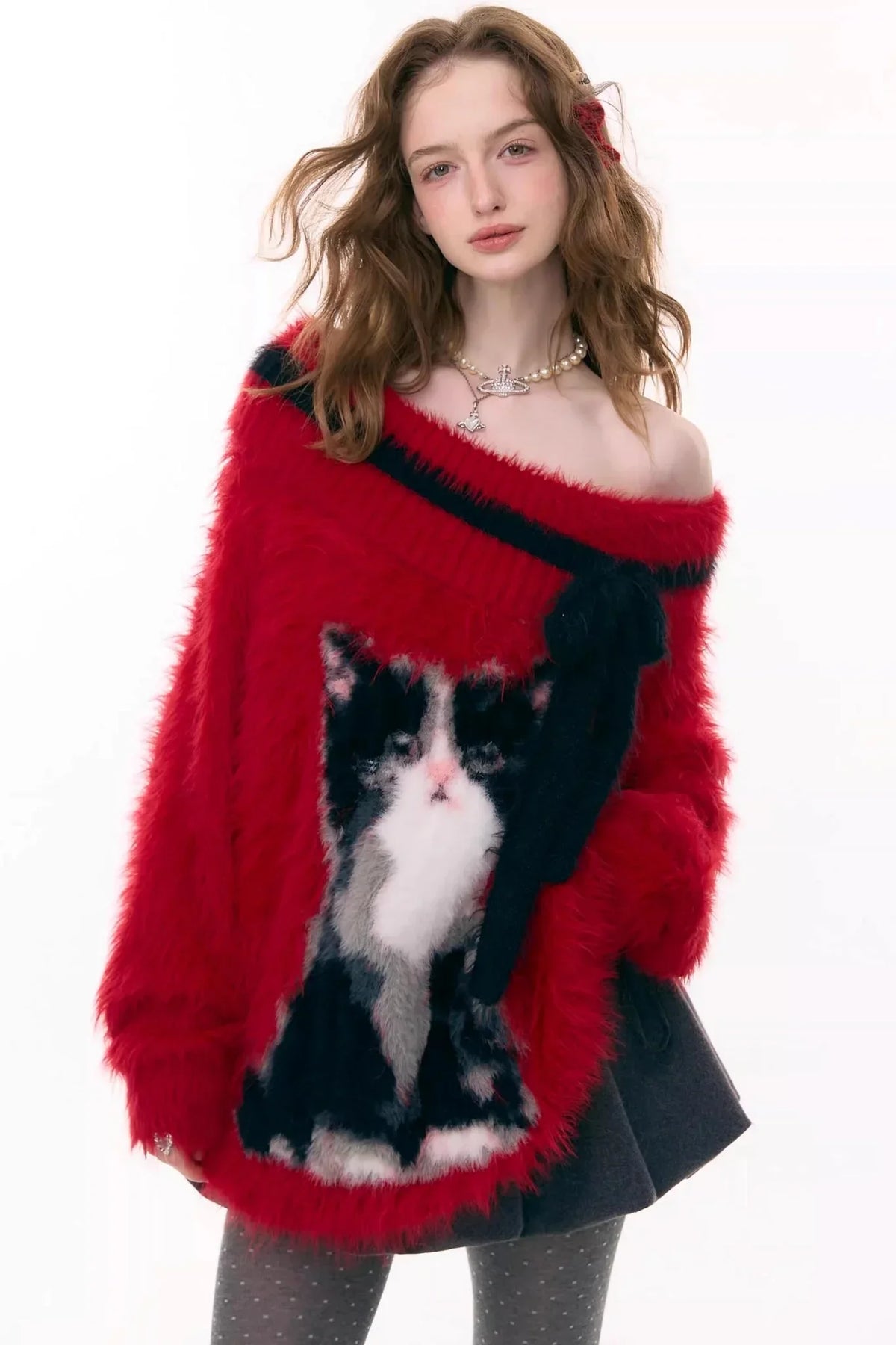 Arrogance Cat Pattern Sweater