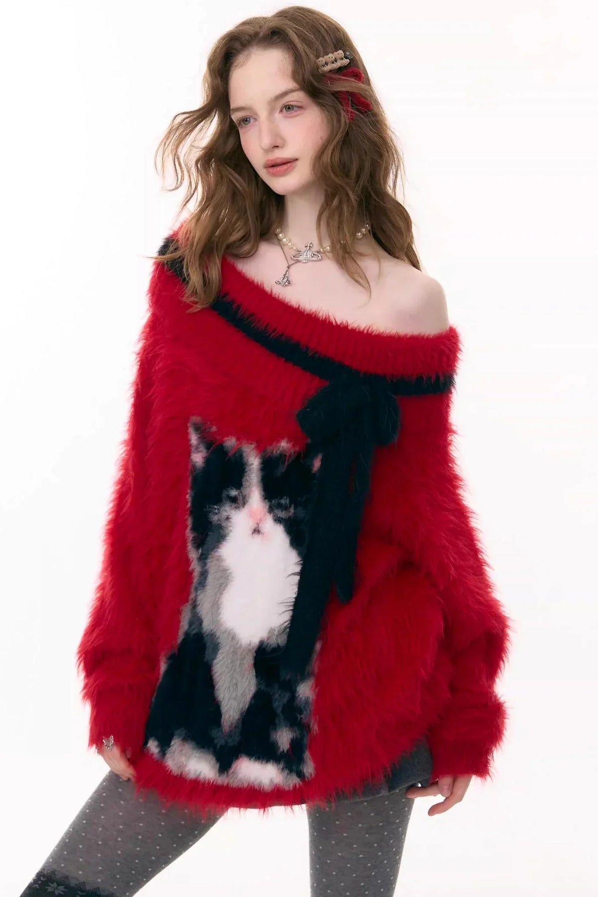 Arrogance Cat Pattern Sweater