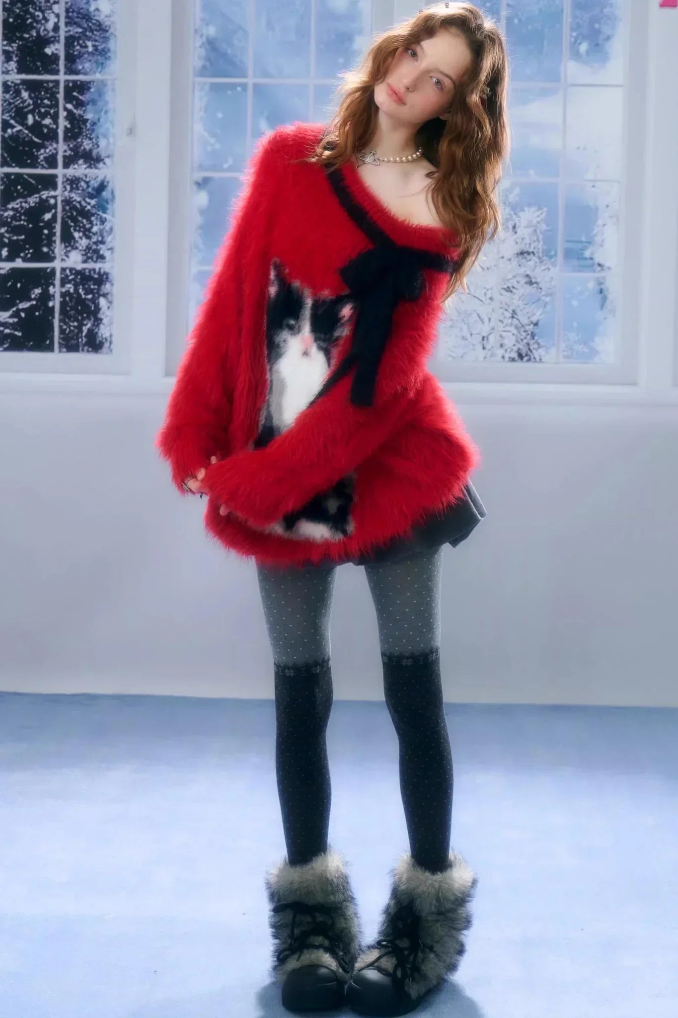 Arrogance Cat Pattern Sweater