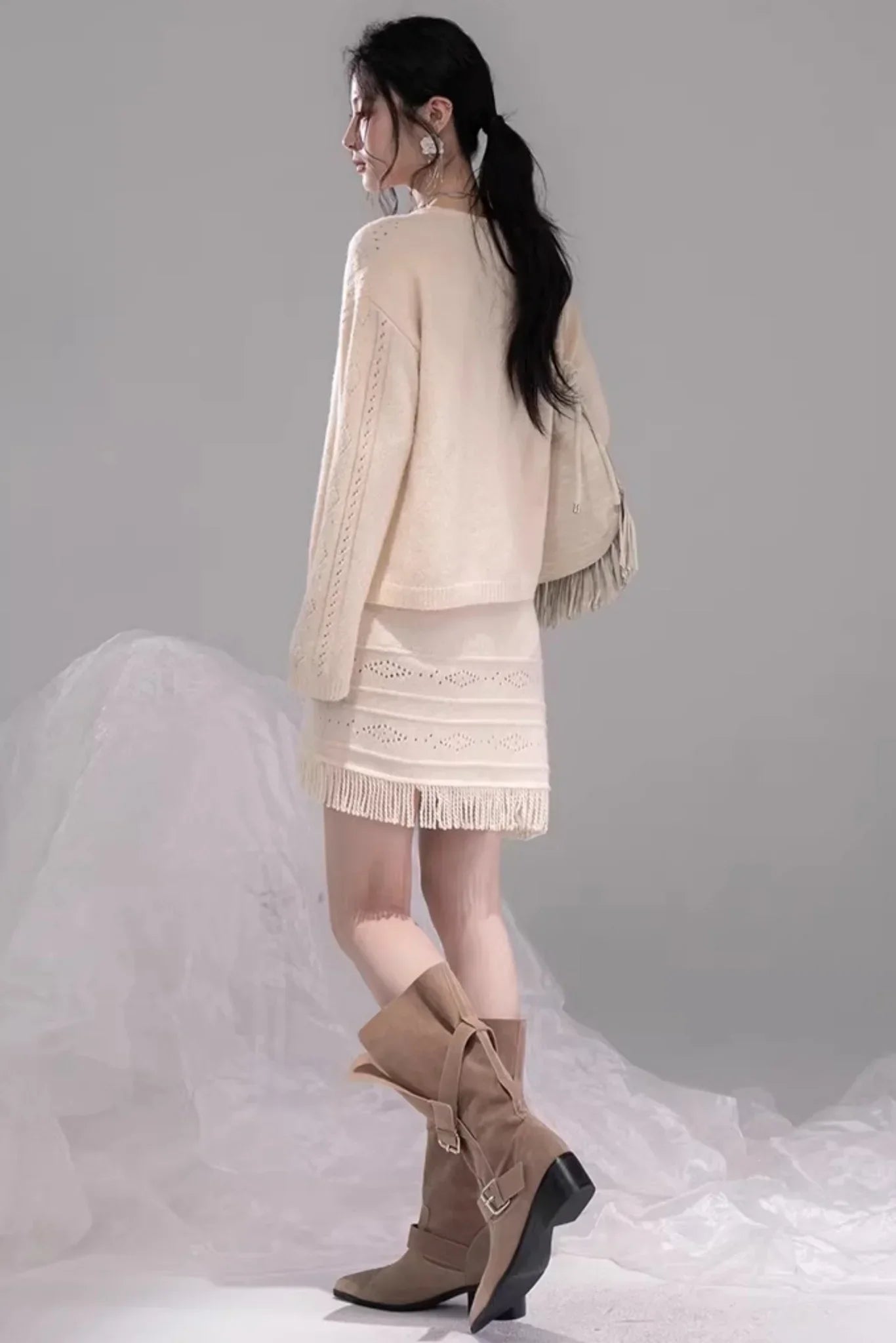 Artistic Nomadic Wool Knit Set