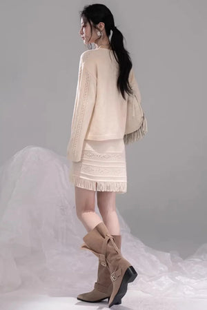 Artistic Nomadic Wool Knit Set