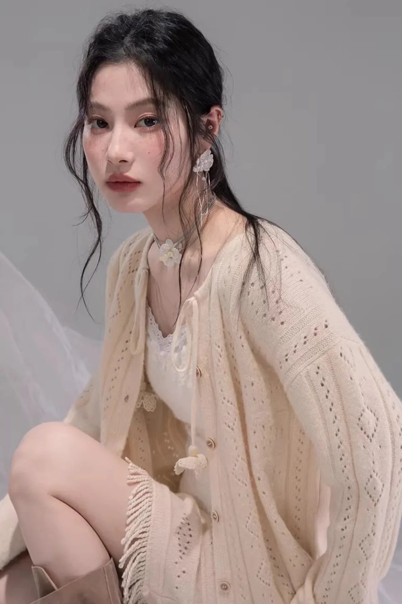 Artistic Nomadic Wool Knit Set