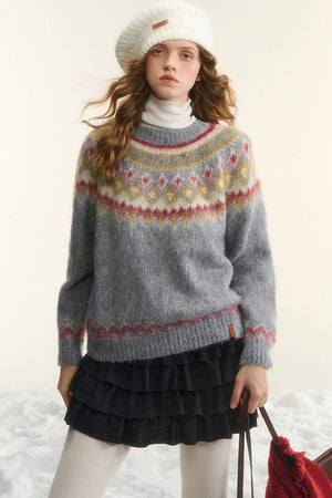Asgony Dopamine Sweet Girl Knitted Beret