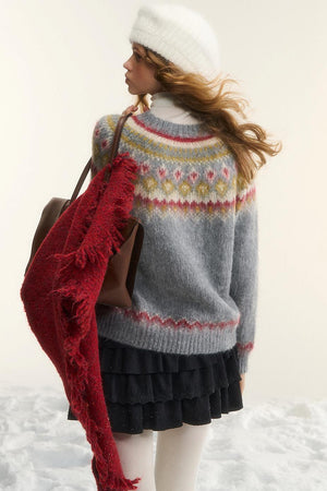 Asgony Dopamine Sweet Girl Knitted Beret