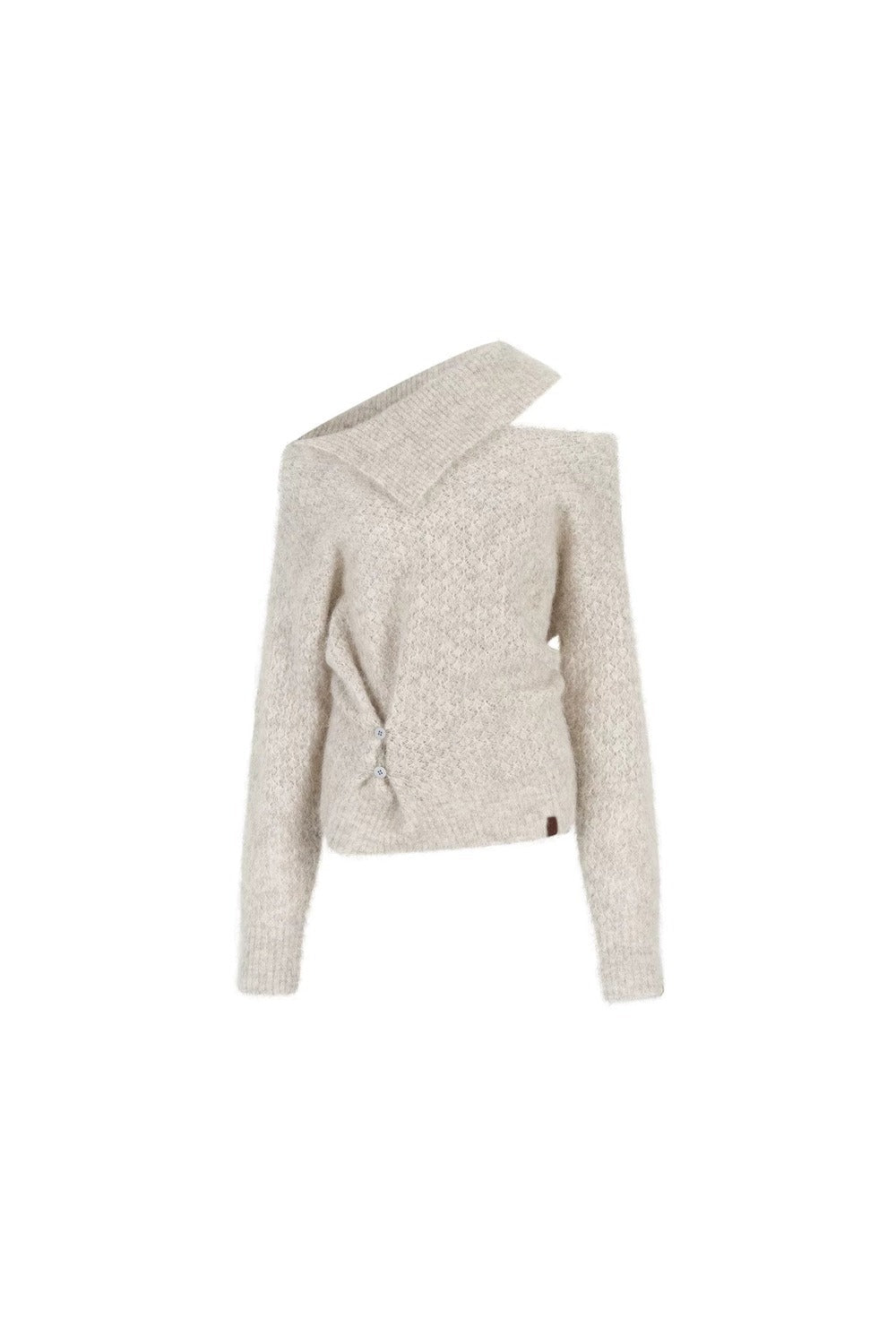 Asymmetrical Alpaca Knit Sweater