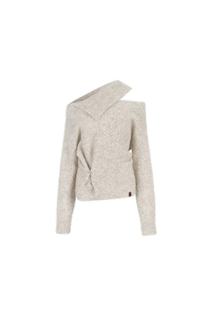 Asymmetrical Alpaca Knit Sweater