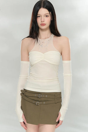 Asymmetrical Belted Skirt