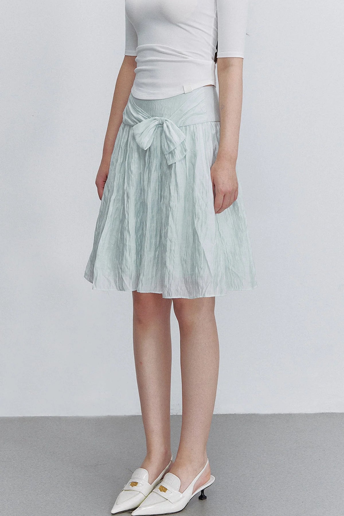 Asymmetrical Bowknot A-Line Skirt