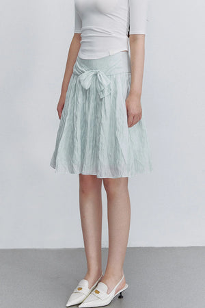Asymmetrical Bowknot A-Line Skirt