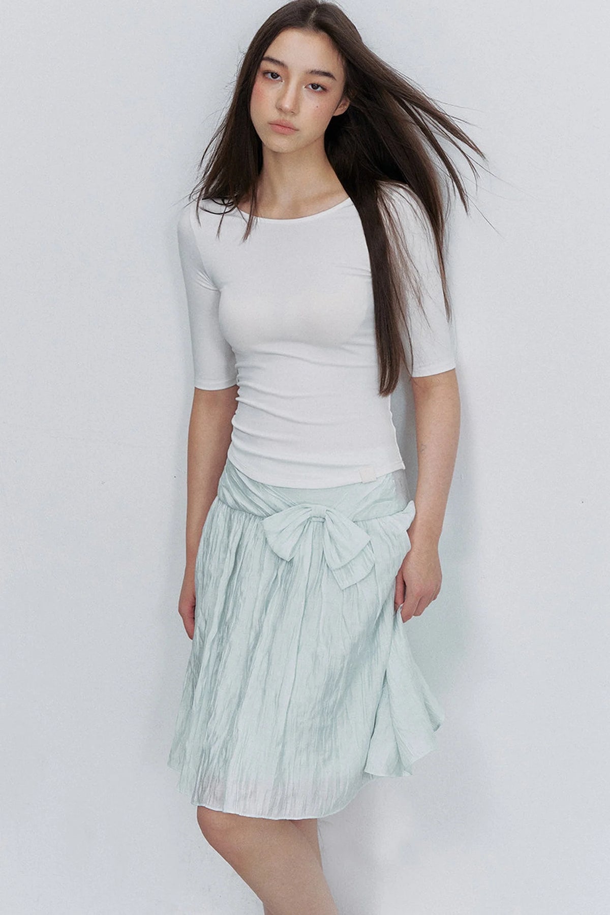 Asymmetrical Bowknot A-Line Skirt
