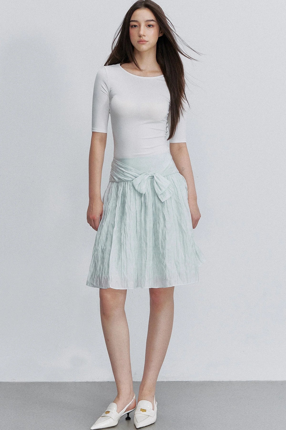 Asymmetrical Bowknot A-Line Skirt
