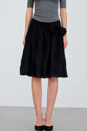 Asymmetrical Bowknot A-Line Skirt