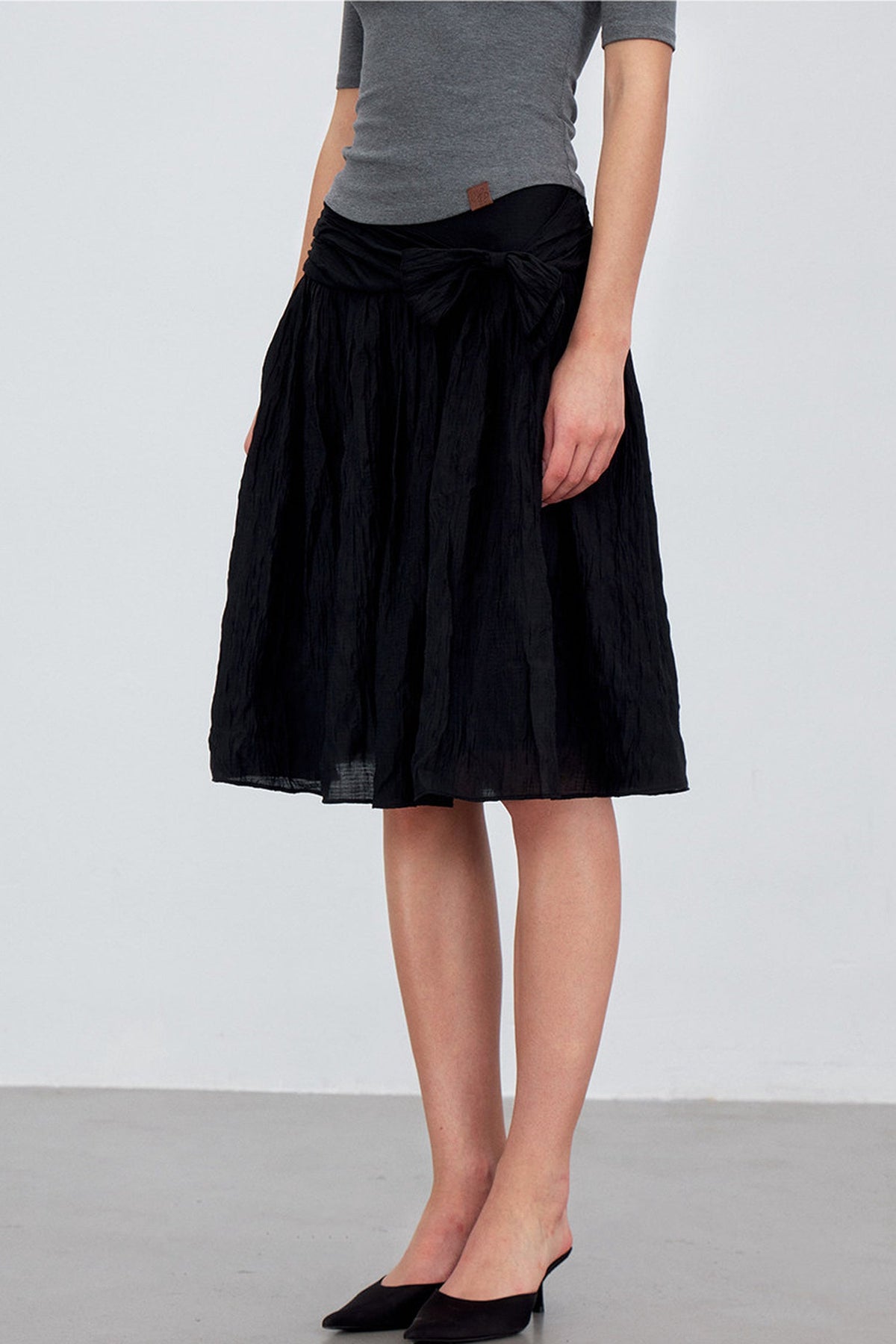 Asymmetrical Bowknot A-Line Skirt