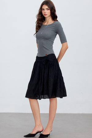 Asymmetrical Bowknot A-Line Skirt