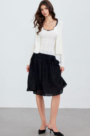 Asymmetrical Bowknot A-Line Skirt