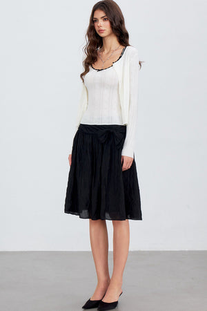Asymmetrical Bowknot A-Line Skirt