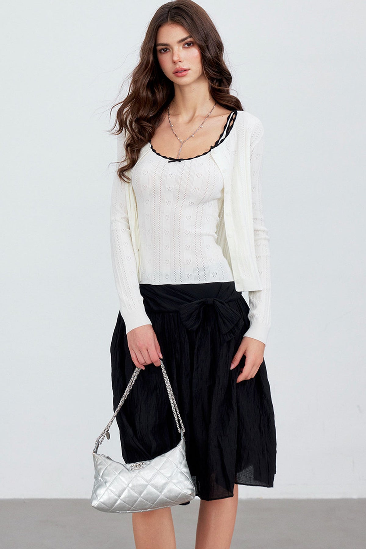 Asymmetrical Bowknot A-Line Skirt