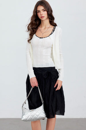 Asymmetrical Bowknot A-Line Skirt