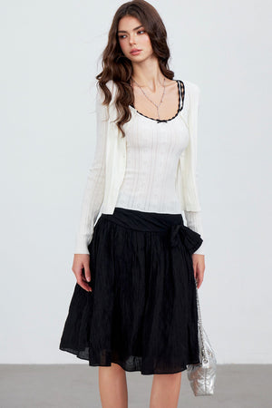 Asymmetrical Bowknot A-Line Skirt