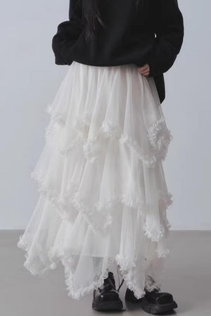 Asymmetrical Cake A-Line Skirt