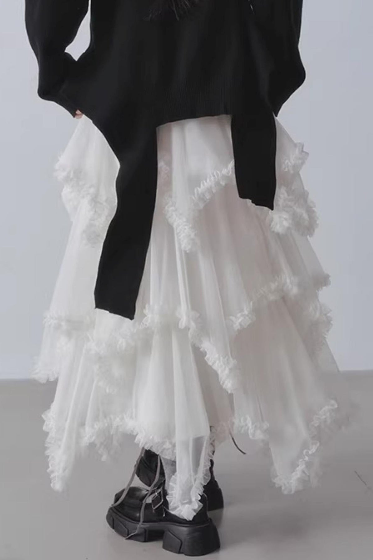 Asymmetrical Cake A-Line Skirt