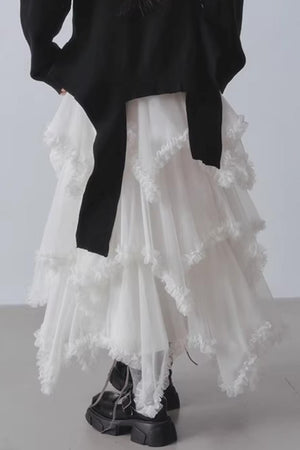 Asymmetrical Cake A-Line Skirt