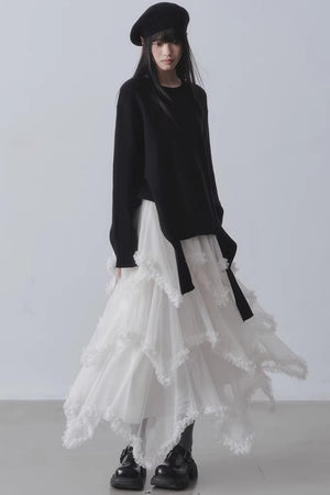 Asymmetrical Cake A-Line Skirt