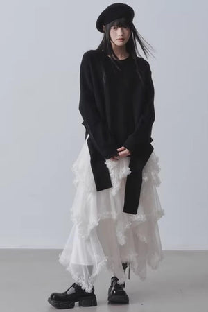 Asymmetrical Cake A-Line Skirt
